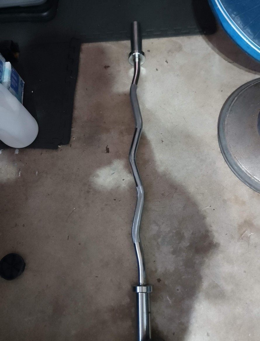 Olympic Curl Bar $70, Straight Bar $90 + Other Weight Workout Equipment