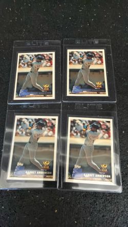 (4) 1996 Topps # 132 GARRET ANDERSON ROOKIE RC California Angels