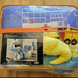 TWIN SIZE PRINTED COMFORTER SET