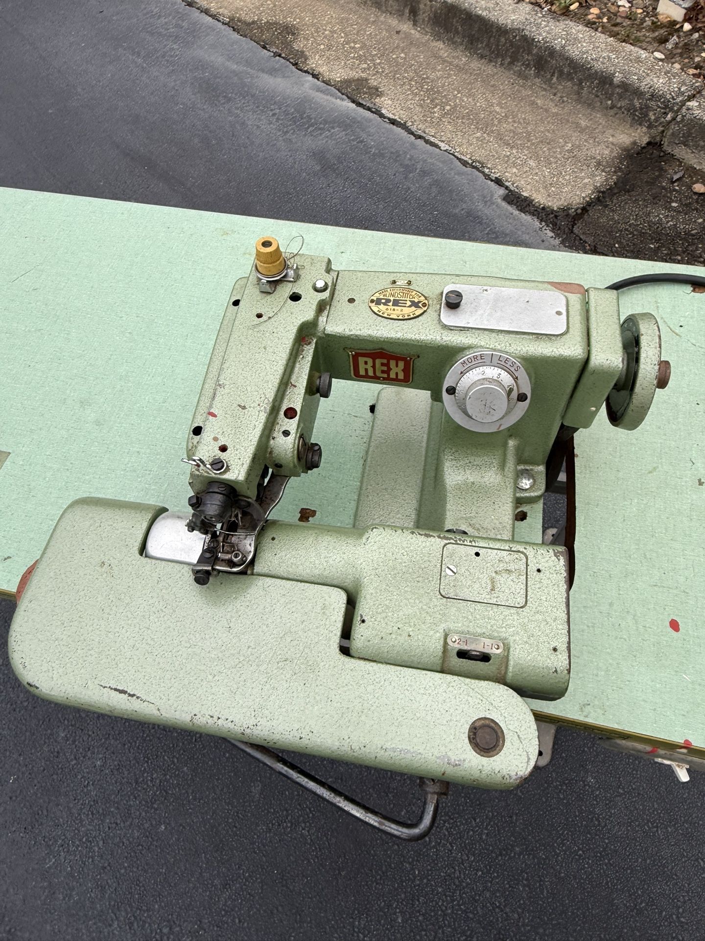 Vintage Rex Blind Stitch Industrial Sewing Machine