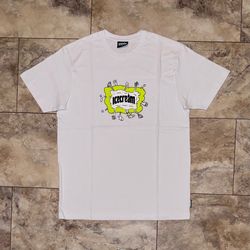 Icecream Fight SS Tee Off White Graphic T-Shirt Size Large