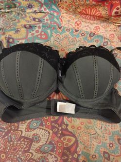 Jezebel Gray And Black Bra Women's 34 B
