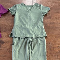Med Couture Olive Green Scrub Set 