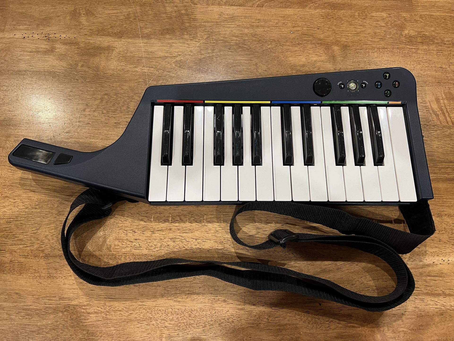 Harmonix Xbox 360 Rock Band 3 Wireless Keyboard Keytar & Strap 98161 Tested