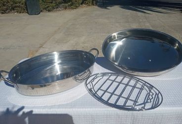 MARTHA STEWART COLLECTION 8 QUART OVAL ROASTING POT