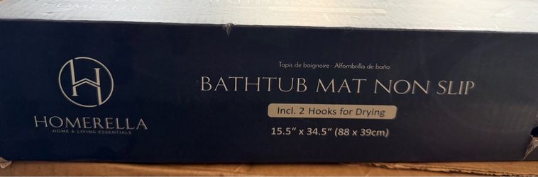 Homerella Non-Slip Bathtub Mat with Hooks