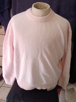 Pink Crystal Cuff Crewneck Sweater XXL