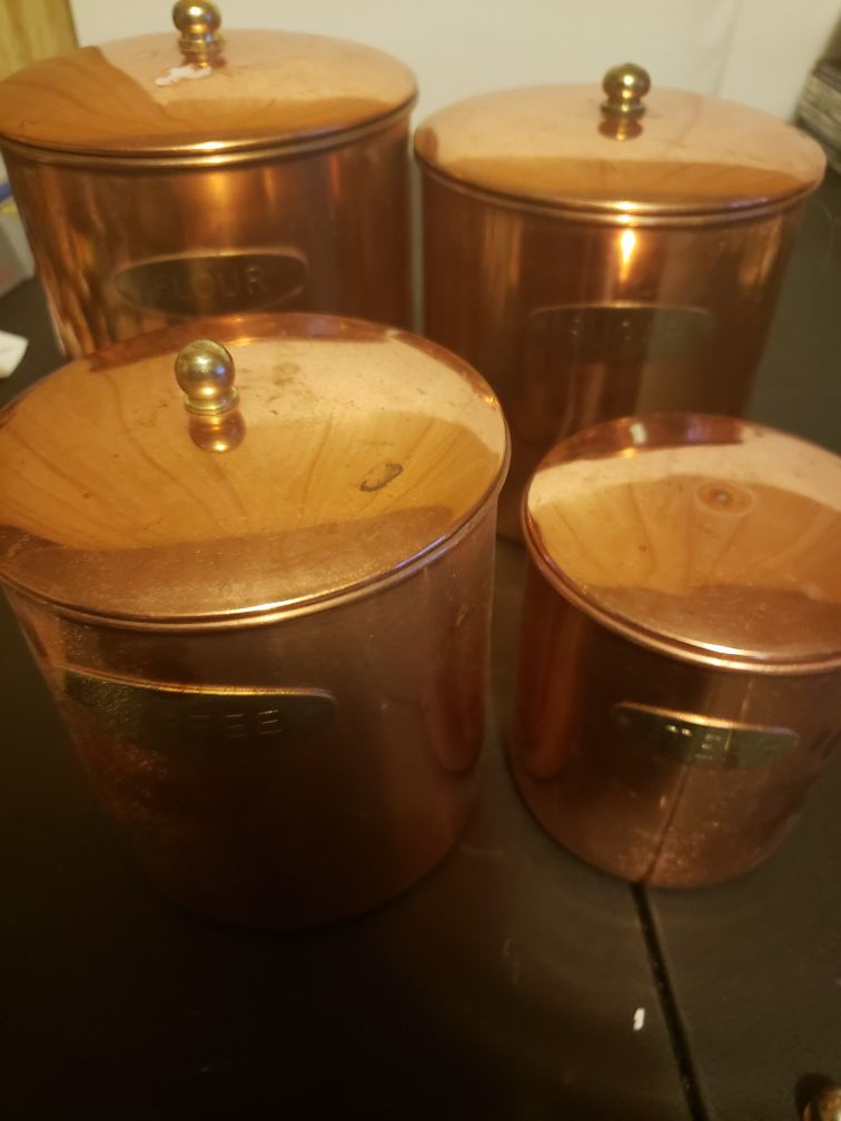 Kitchen canister copper