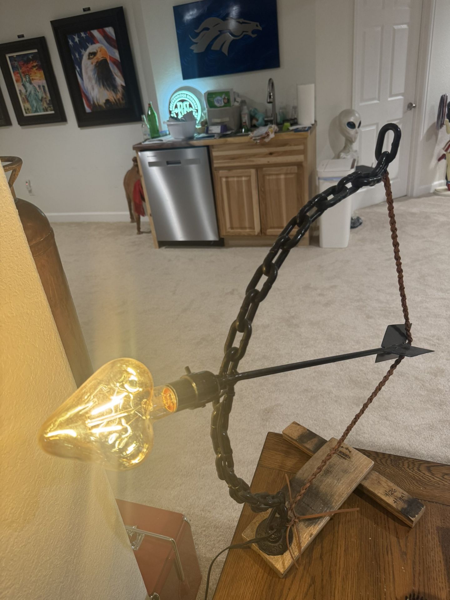 Bow And Arrow Heart Lamp Custom-Made