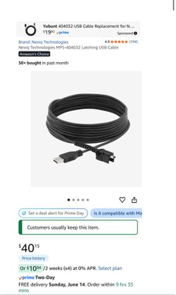 Latching USB Cable