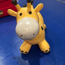 PLAYZAP Bouncy Horse for Toddlers 1-3, Inflatable Animal Hopper Bounce Toys with Pump, Ride on Bouncer Hopping Gifts for 2-6 Year Old Boys Girls - Gir