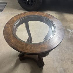 Burlwood End Table