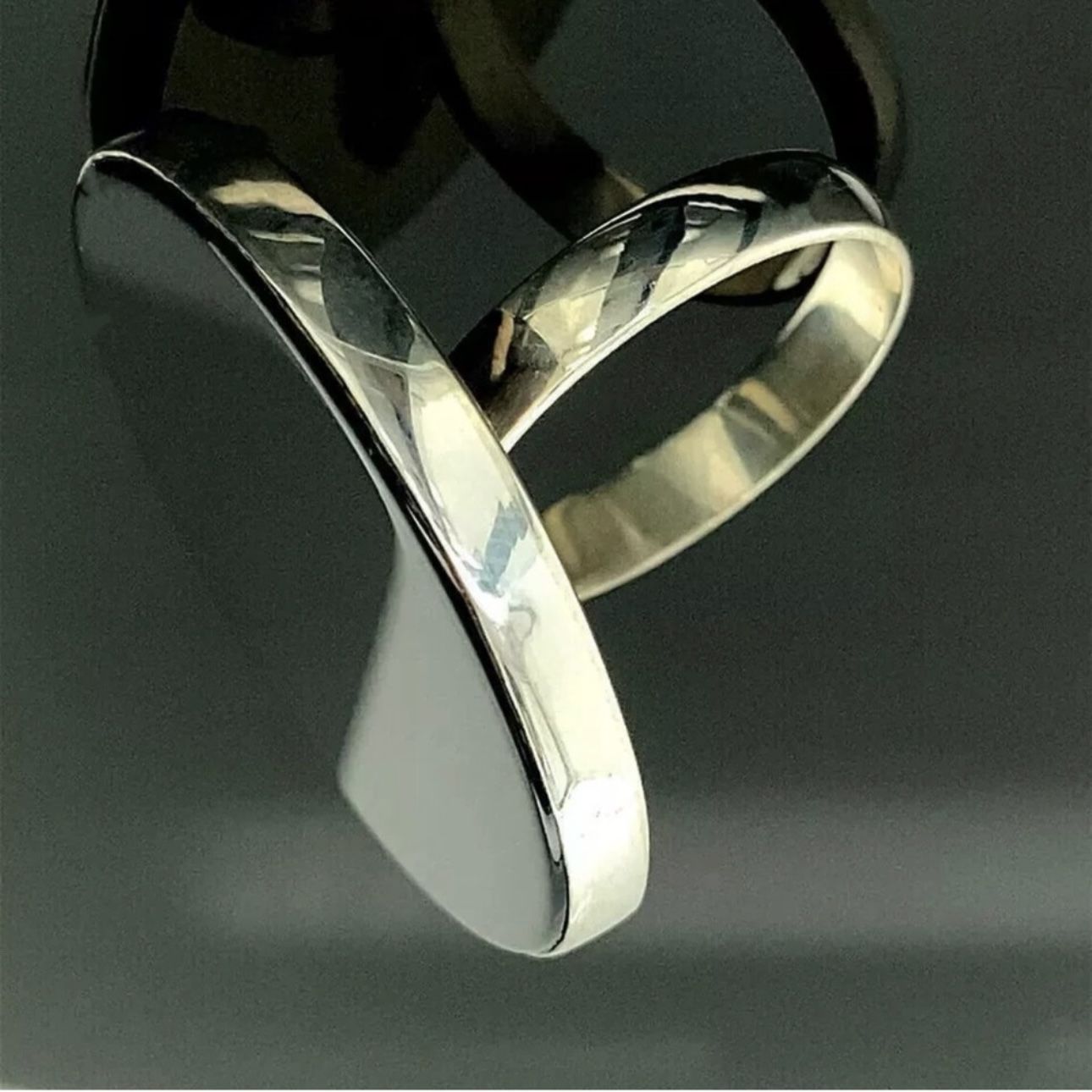 8.5 9 9.5 Handmade Ring Black Onyx Solid 925 Sterling Silver Gemstone Fine Art UNISEX Men Women Original Natural Gem Artisan Statement