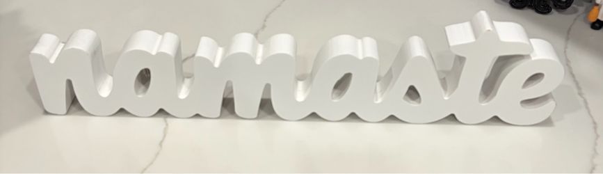 White wood “namaste ” word yoga zen desktop shelf wall decoration