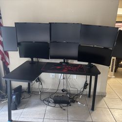 8 Monitor Setup w/ Desk