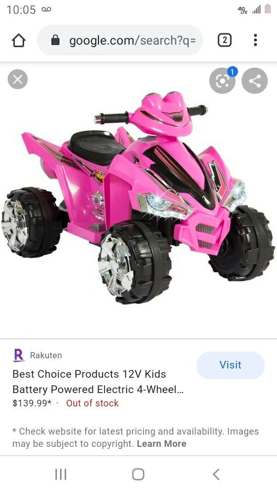 Special promo 100$!! Pink 12v 4 wheeler (BCP)