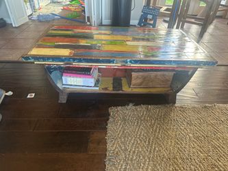Natural Teak Wooden Coffee Table
