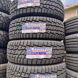AT265-70R16 american tires nuevas con 50.000 mil millas de garantía