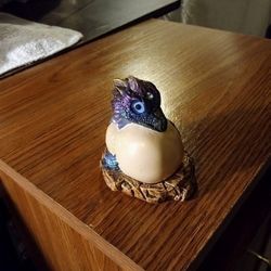 Vintage Dragon Hatching Tanzanite Sculpture Figurine By Windstone Editions Melody Peña: