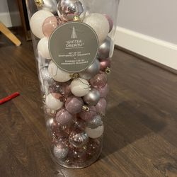 Christmas Ornament Set and bird topper   .