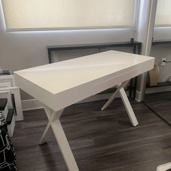 Nice World Market X Base Desk With Drawer White