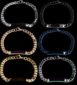 Customizable ID Cuban Link Stainless Steel Bracelet