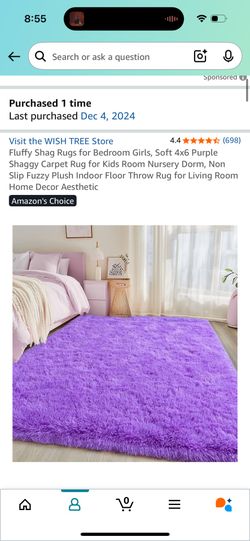 Fluffy Purple Rug