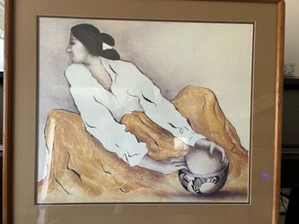 Pottery keeper by RC Gorman