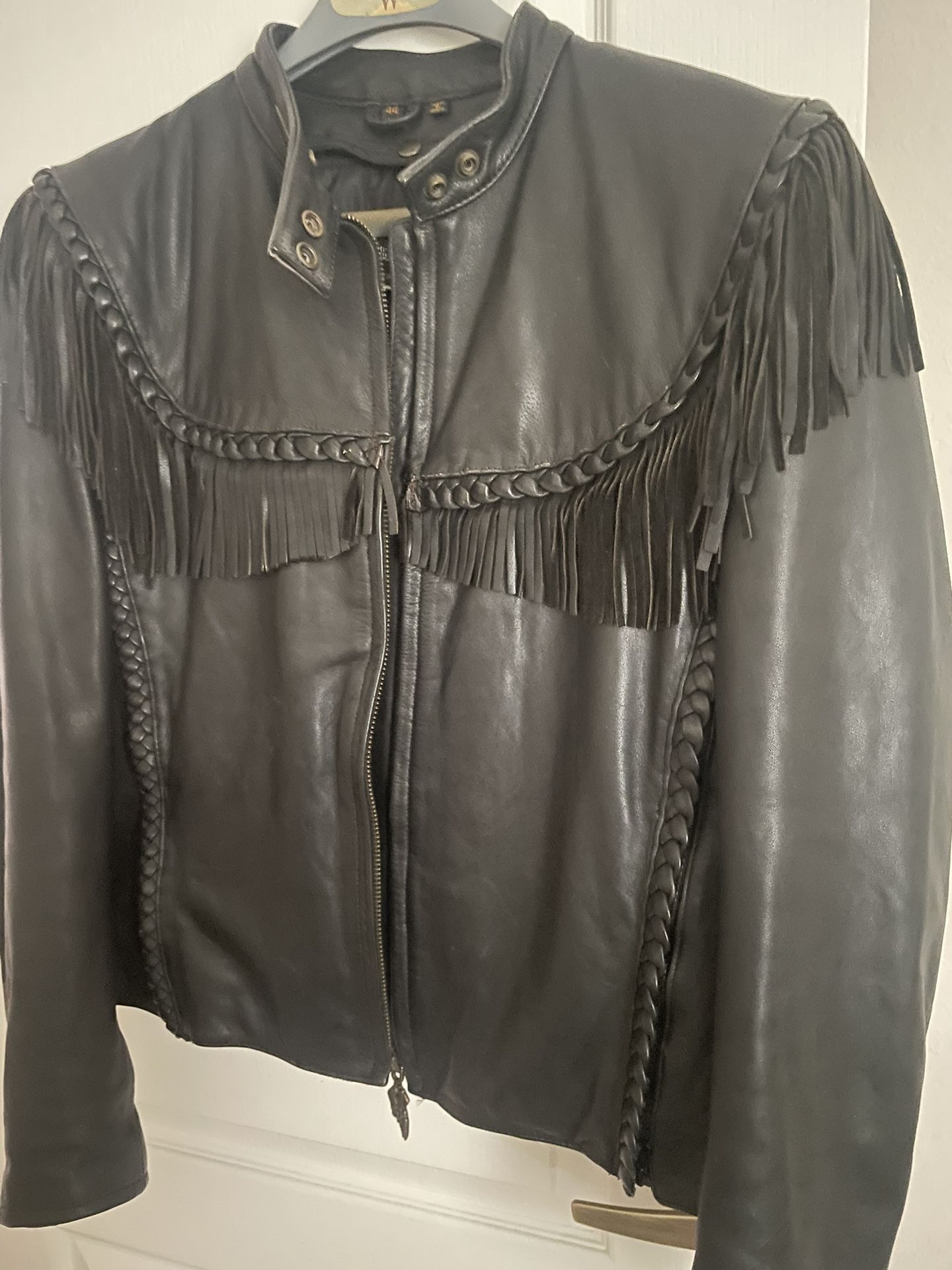 Ladies Leather Motorcycle Jacket