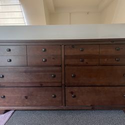 Wood 6 Drawer Dresser