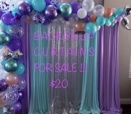 💙💜BACKDROP CURTAINS FOR SALE 💜💙