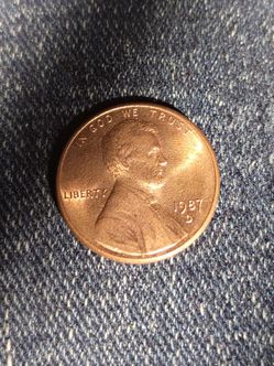 1987 D penny