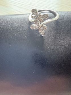White gold and Diamond  Butterfly Ring