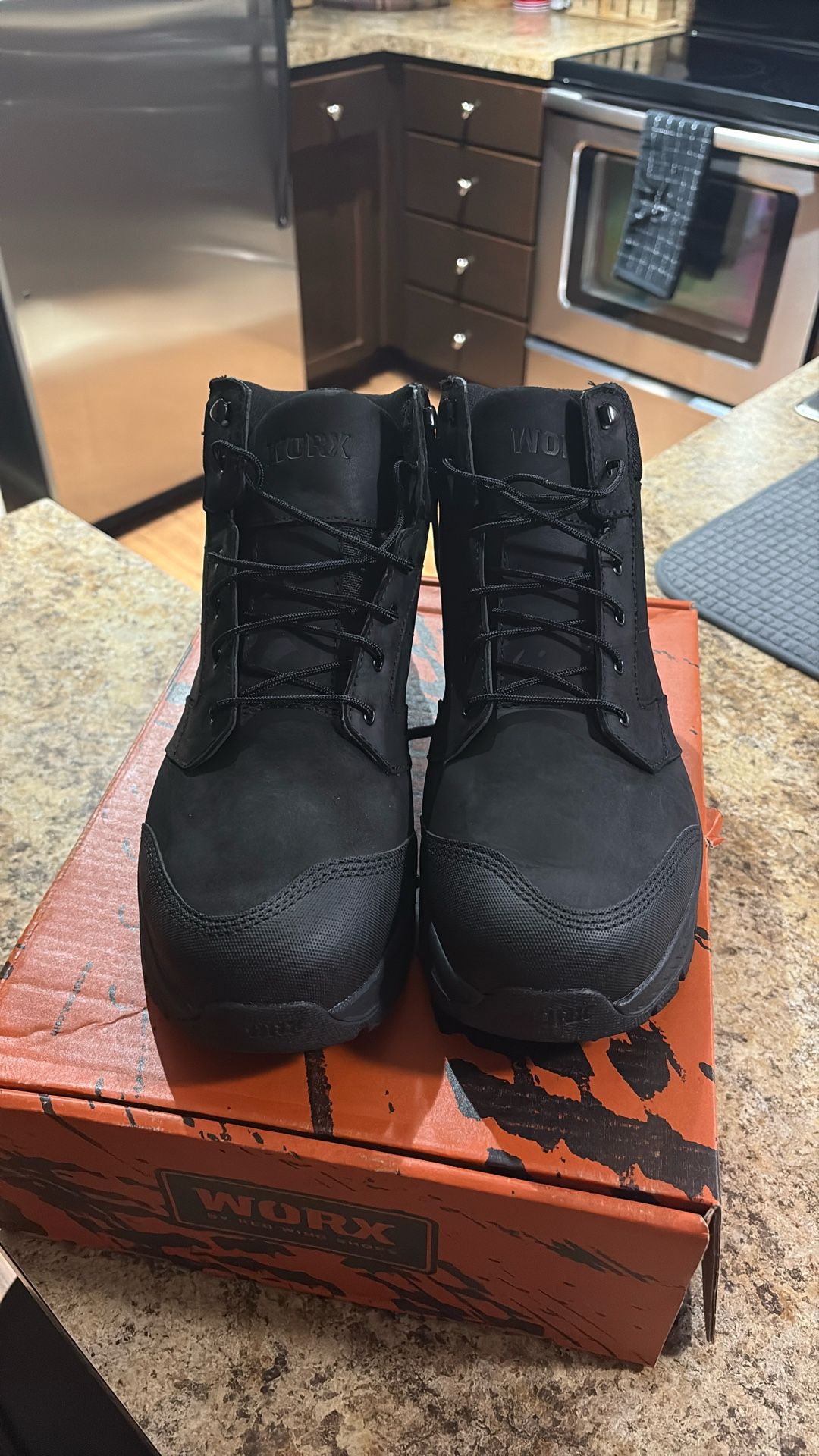 11.5 Wide Steel Toe Worx Boots By Red Wing Shoes