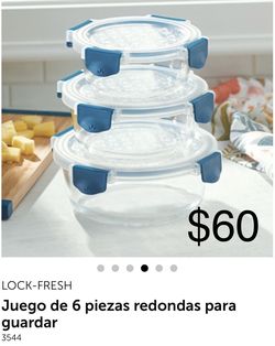 Princess House Juego de 6 piezas redondas para guardar