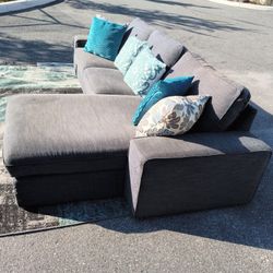 Grey L Shaped Sectional Sofa 