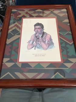 Antique Print - Young Ma-Has-Kah, Chief of the Ioways - McKenney & Hall / C.B. King