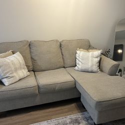 Tan Sectional! Good Condition