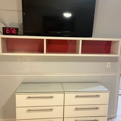 White And Red Wall Shelf