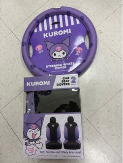Kuromi Seat Covers And Steering Wheel Cover