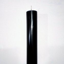 Handmade Black Pillar Candle 28" - Elegant Centerpiece for Any Occasion OD 2.10"