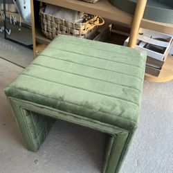 Green Velvet Stool 