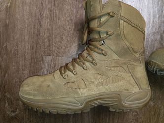 Reebok Rapid Response RB8850 Tactical Boots Coyote Brown Men's Size 13W Side Zip