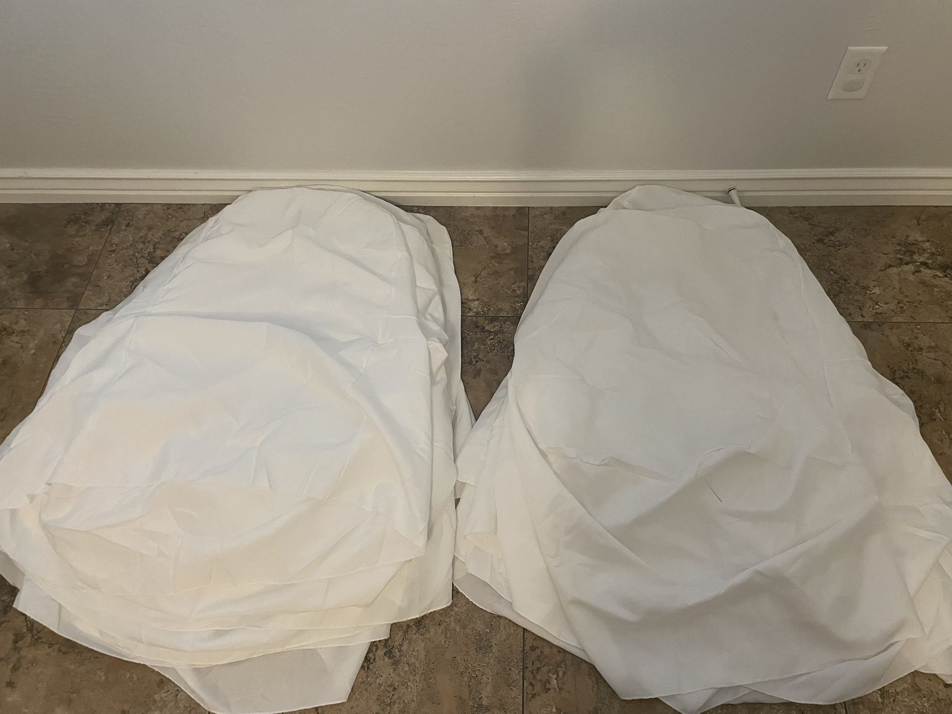 Polyester Folding Chair Cover White