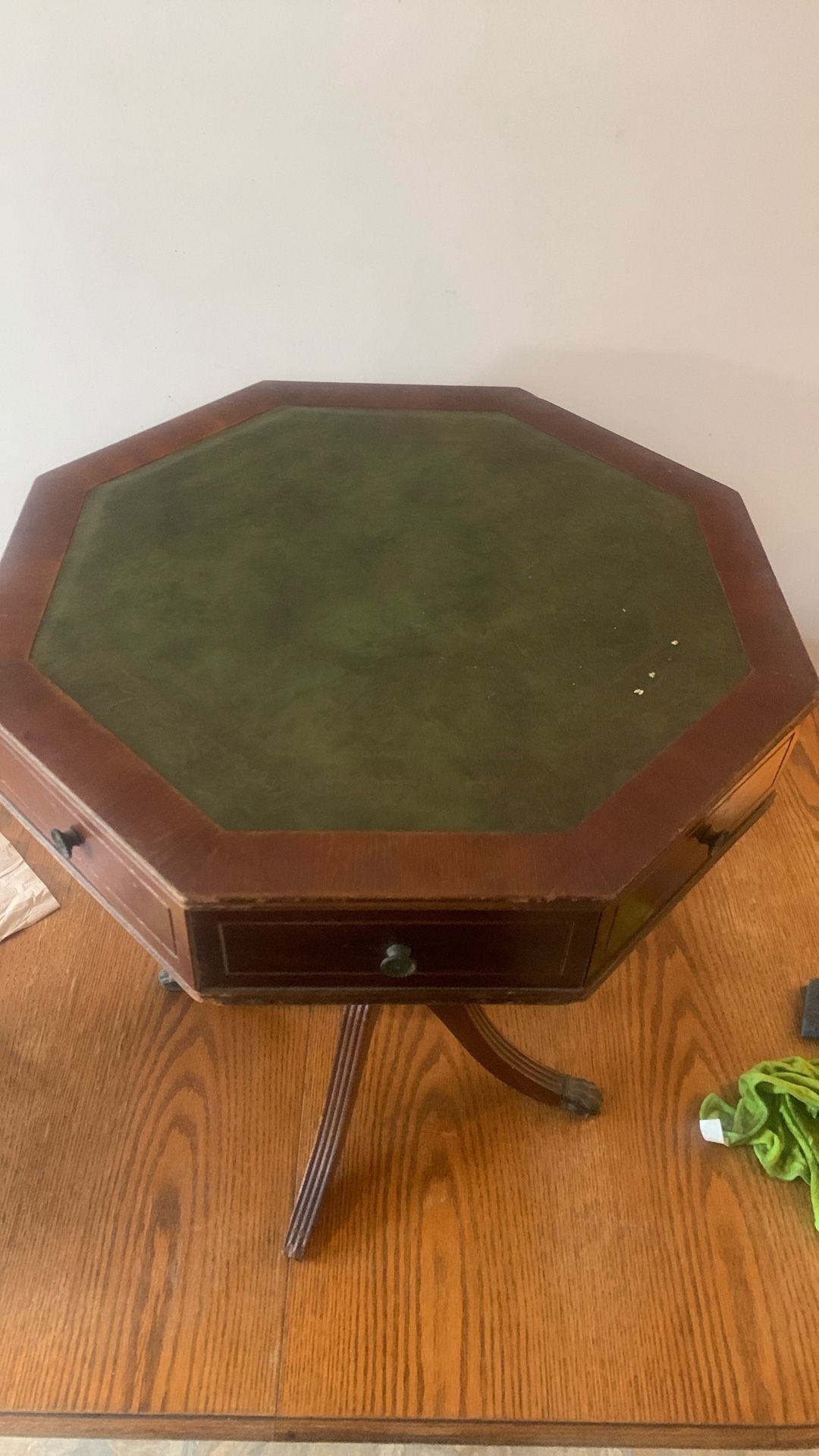 Antique Georgian-style Mahogany Octagonal Table