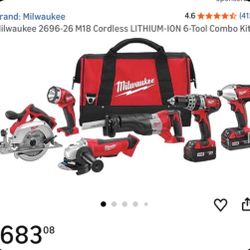 Milwaukee M18 Cordless Tool Set