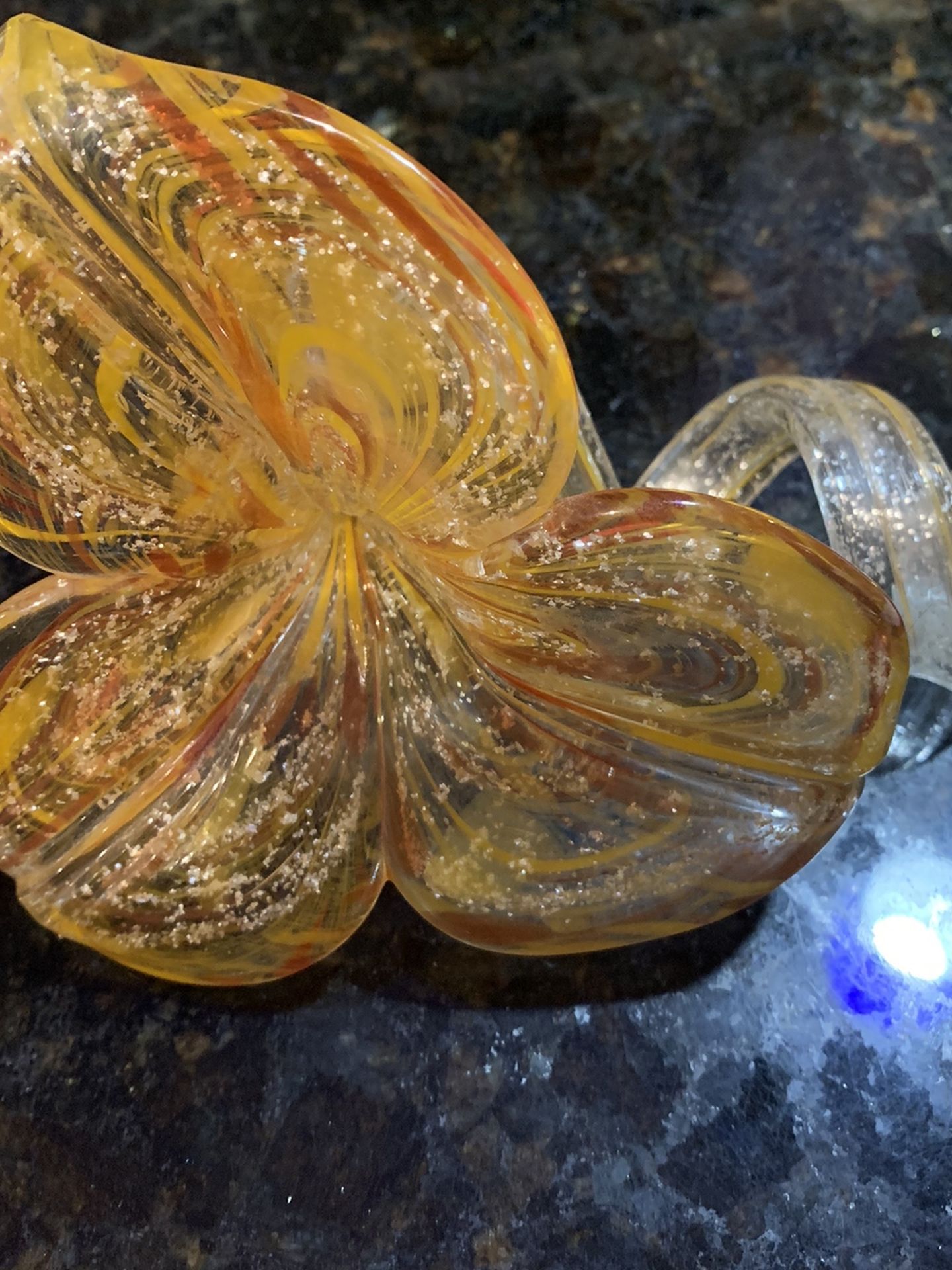 Hand blown Glass Flower