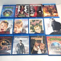 12 Movie Blu-ray Lot - Deadpool 2 4K Ultra HD, Home Alone, Mad Max, TMNT & More!