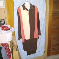 VTG 2 Piece Fall Colors Men 3X Outfit! 