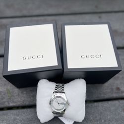 Gucci Men's Watch 38mm Round Quartz White Dial Date Swiss Made